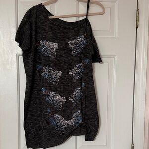 We The Free Black and Blue Graphic Tee